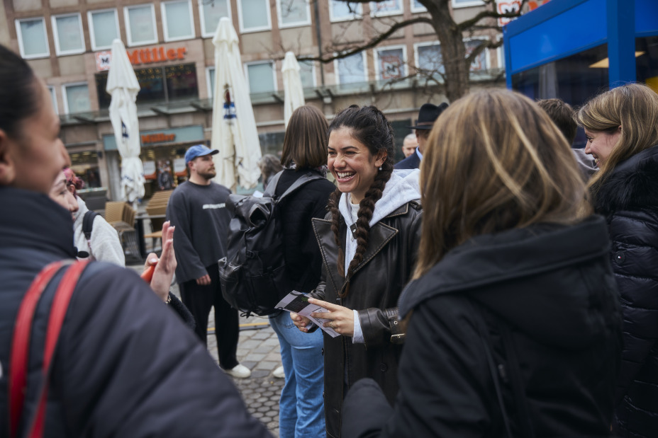 Bild © Europäische Kommission Vertretung in Deutschland Junge Menschen bei der Aktion #LassReden in Nürnberg., Bild © Europäische Kommission Vertretung in Deutschland