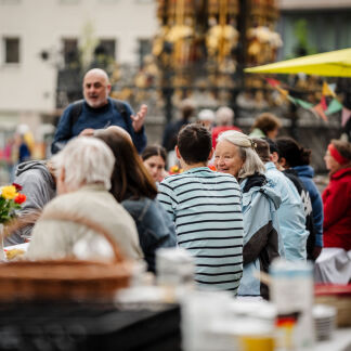 Faires Frühstück auf dem Hauptmarkt