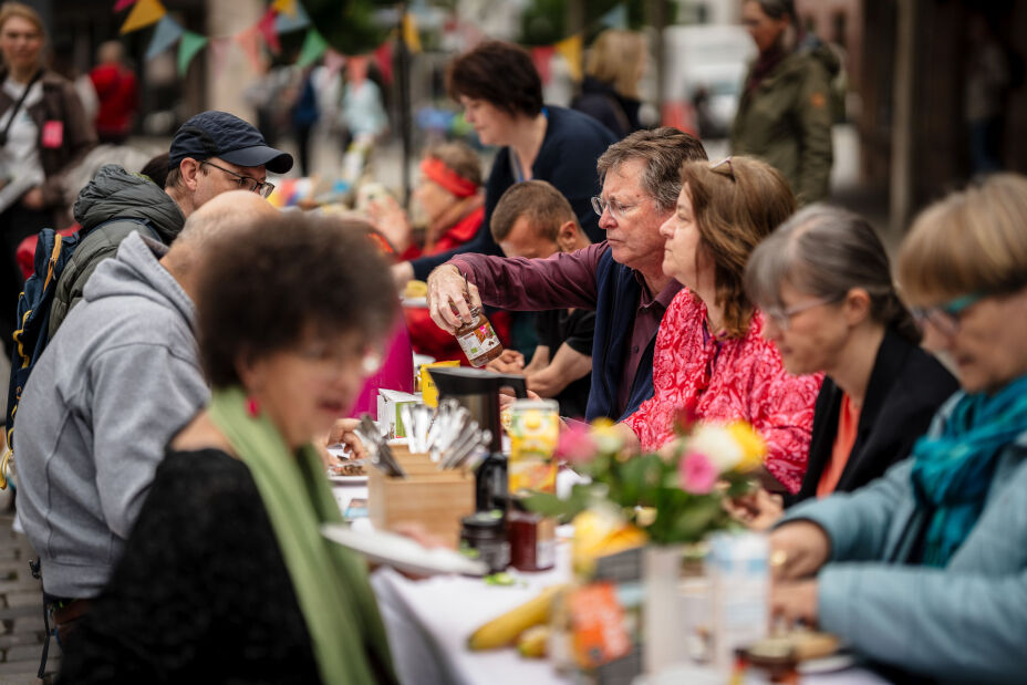 Faires Frühstück auf dem Hauptmarkt