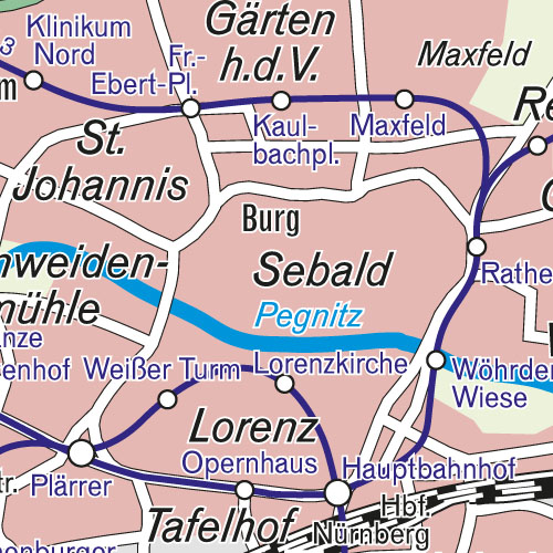 Übersichtskarte M 1: 60000 © Stadt Nürnberg © Stadtplanwerk der Mittelfränkischen Städteachse