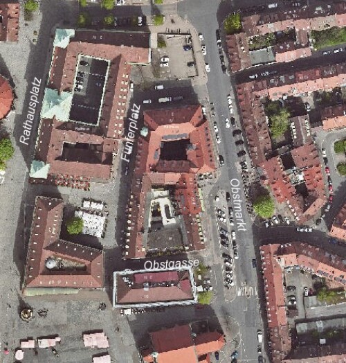 Obstmarkt © Geobasisdaten: © Stadt Nürnberg, Geo und © Bayerische Vermessungsverwaltung
