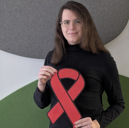 Online-Aktion Welt-AIDS-Tag 2025, Alexandra, CMS-Entwicklerin, Amt für Kommunikation und Stadtmarketing