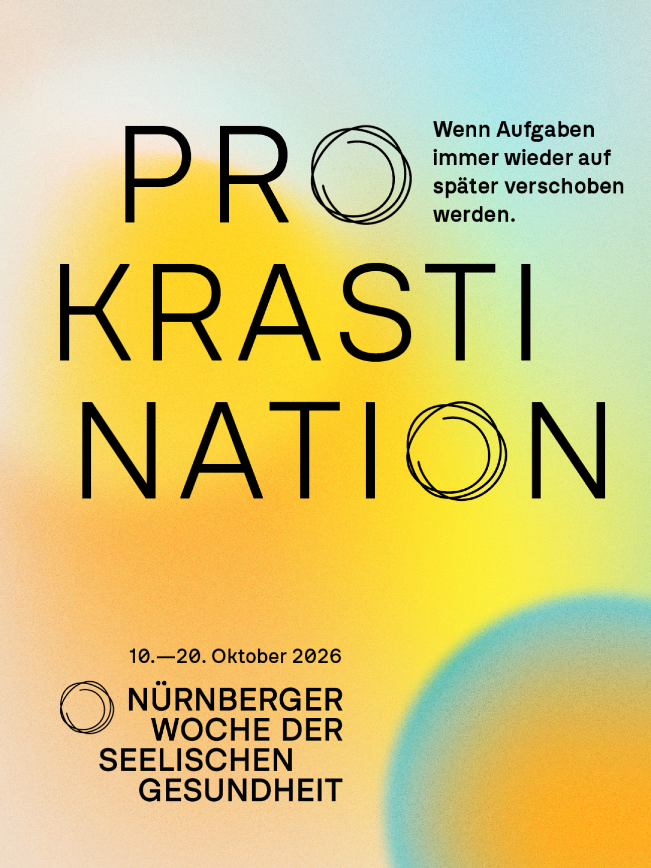 Bild © Pasdedeux Woche der seelischen Gesundheit Kampagne 2026: Prokrastination, Bild © Pasdedeux