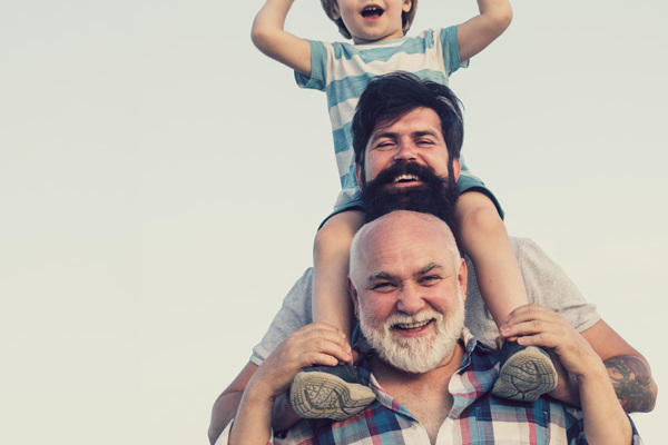 Männer aus drei Generationen