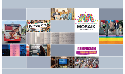 Cover Tätigkeitsbericht 2023-2024 der Stabsstelle Menschenrechtsbüro & Gleichstellungsstelle