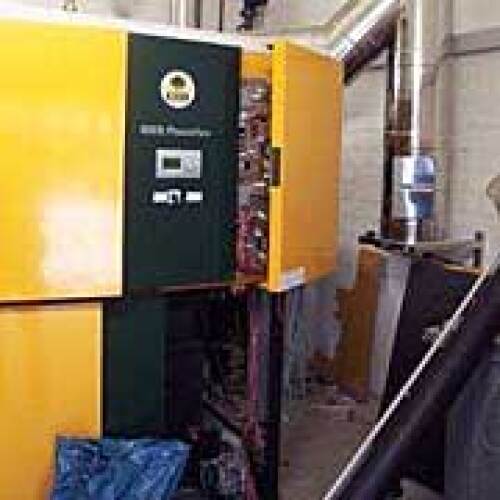 Hackschnitzelheizung im Betriebshof Tiergarten