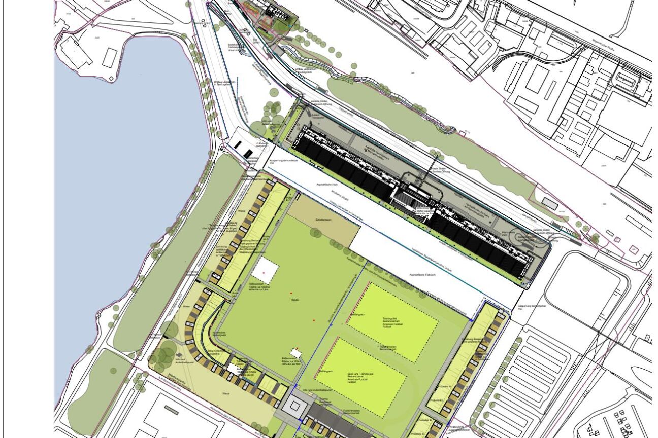 Bild © Hackl Hofmann Landschaftsarchitekten GmbH Übersichtsplan des Lern- und Begegnungsorts Zeppelinfeld als Entwurf, Bild © Hackl Hofmann Landschaftsarchitekten GmbH