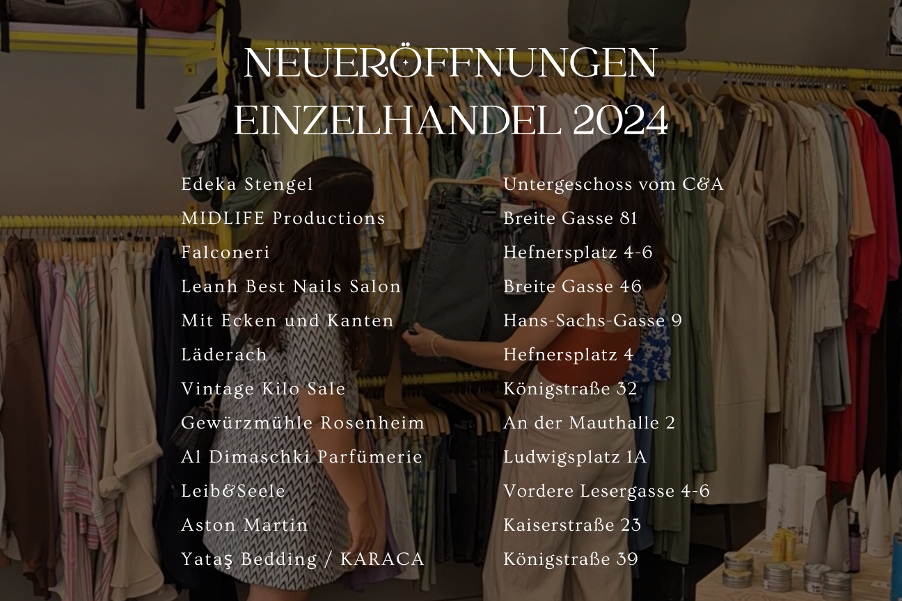 Neueröffnungen Einzelhandel 2024 Innenstadt, Bild © Congress- und Tourismus-Zentrale Nürnberg