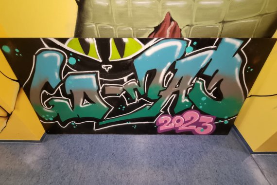Ergebnis des Workshops Graffiti (GO MAD 2023)