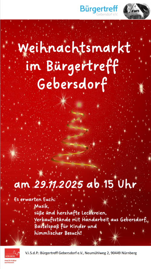 Weihnachtsmarkt in Gebersdorf © Bürgertreff Gebersdorf e.V.