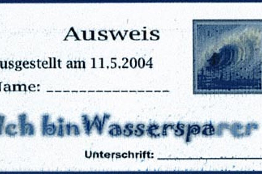 Wassersparer Ausweis, Bild © Bild: Pädagogisches Institut Nürnberg