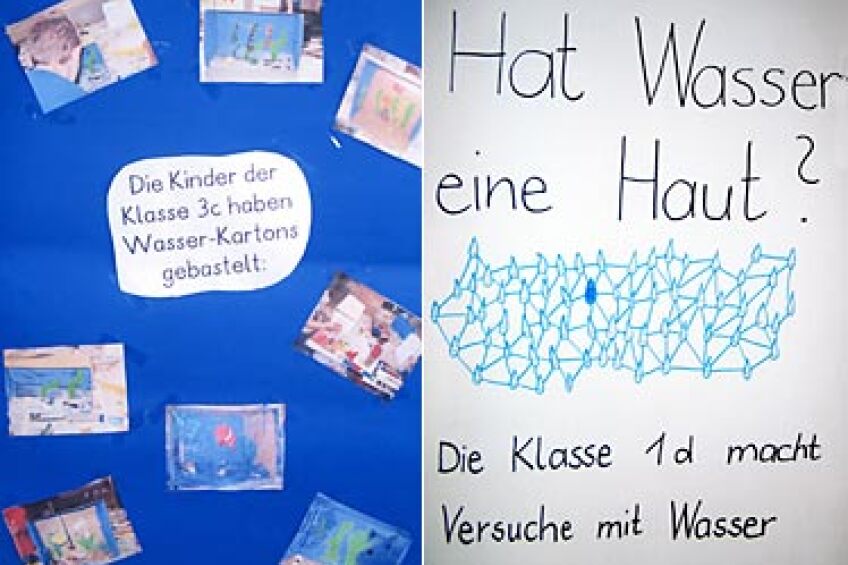 Plakat zum Thema hat Wasser eine Haut, Bild © Bild: Pädagogisches Institut Nürnberg