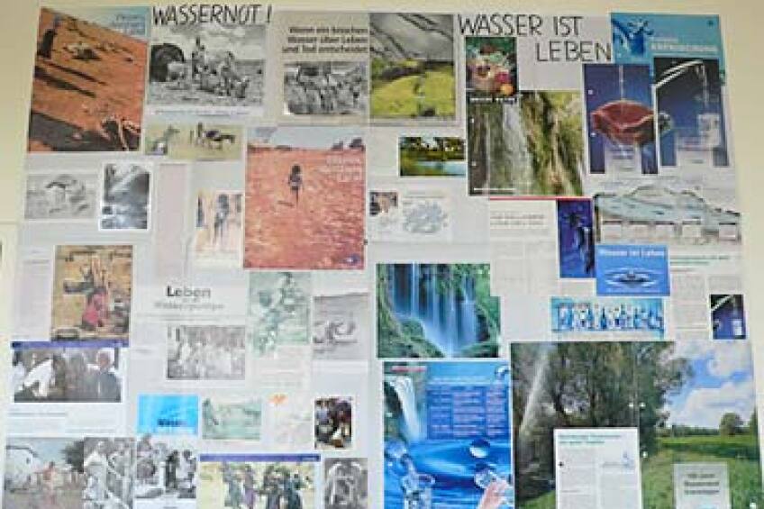 Plakat zum Thema Wassernot, Bild © Bild: Pädagogisches Institut Nürnberg