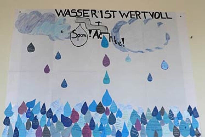Plakat zum Thema Wasser ist wertvoll, Bild © Bild: Pädagogisches Institut Nürnberg