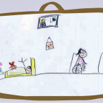 Bild einer Zeichnung von der Kinderklinik