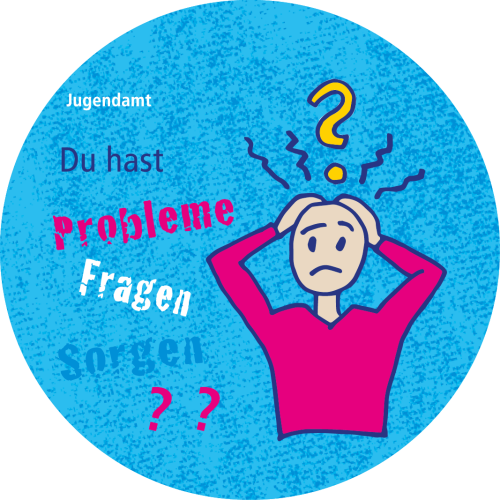 Probleme Stress Button rund transparent