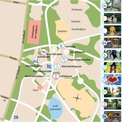 © Jugendamt Nürnberg Lageplan der Straße der Kinderrechte © Jugendamt Nürnberg