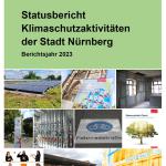Das Bild zeigt das Deckblatt des Statusberichts Klimaschutzaktivitäten der Stadt Nürnberg