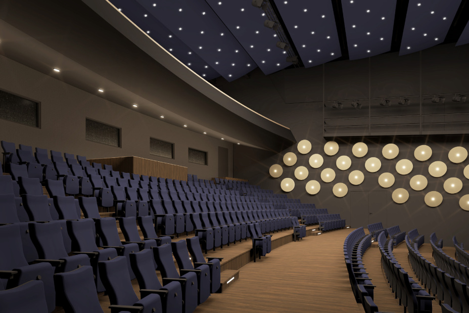 Bild © Computergrafik / Georg Reisch GmbH & Co. KG und LRO GmbH & Co. KG Saal_Ergänzungsbau, Bild © Computergrafik / Georg Reisch GmbH & Co. KG und LRO GmbH & Co. KG