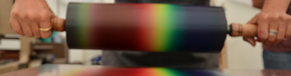 Eine Rolle mit Farbe