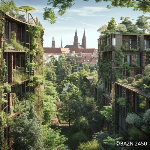 KI-erstelltes Bild, wie Nürnberg in Zukunft aussehen könnte © Buntes Amt für Zukunft Nürnberg