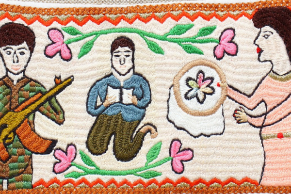 Bild Stickerei der Ausstellung Hört die Stimme der Frauen