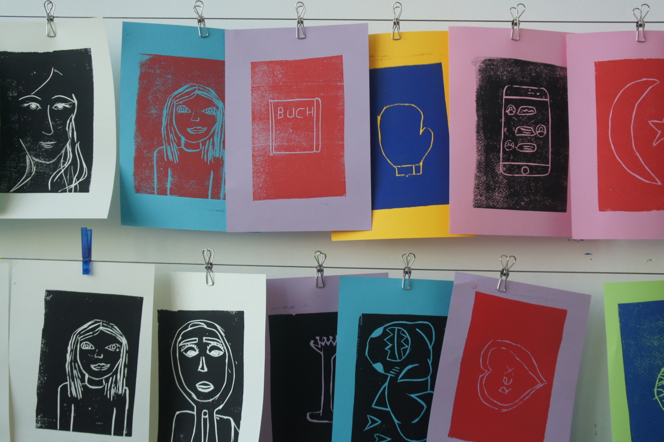 Mobile Buchwerkstatt Deutschklasse