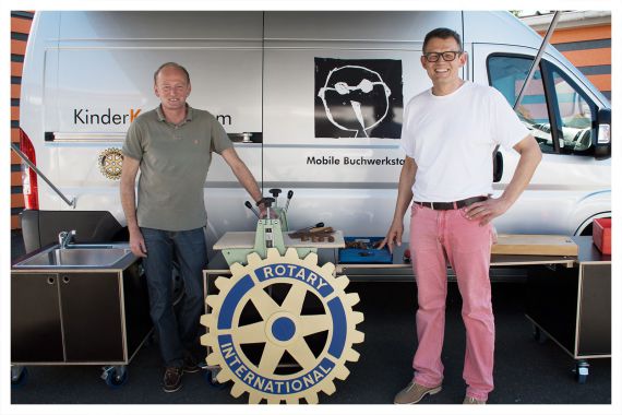 Mobile Buchwerkstatt Rotary Club Sebald