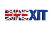 Brexit Buchstaben mit Britischer und Europäischer Flage