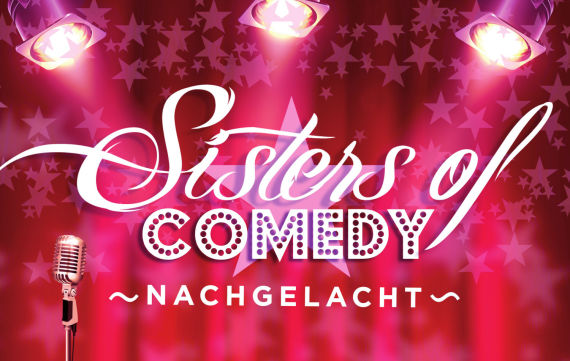 2021 Sisters Of Comedy pinke Grafik mit Schriftzug der Galashow