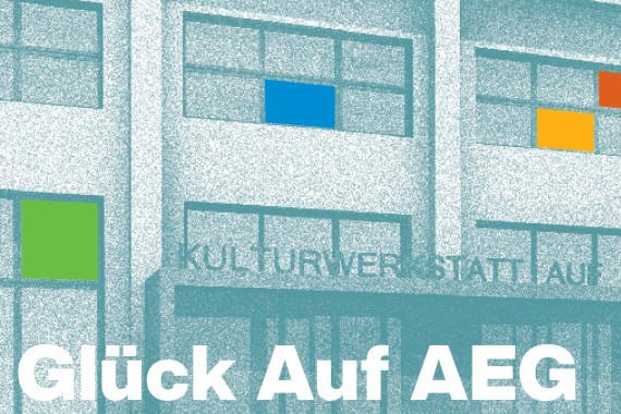 Glück auf Aeg im hintergrund deas gebäude