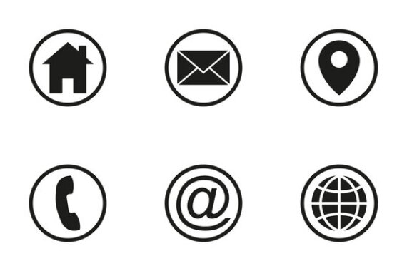 Icons für Kontakt und Lage