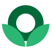 Stempel des Projekts "11xGRÜN" der einen grünen Kreis und zwei Bätter darstellt