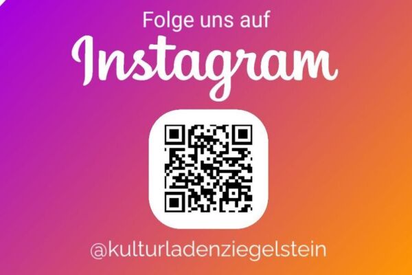 persönlicher QR-Code zum Instagram Konto des Kulturladen Ziegelstein
