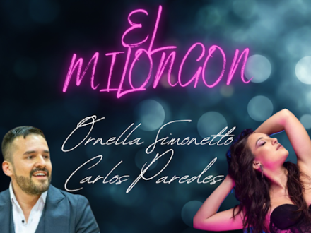 Das Bild zeigt Carlos Paredes und Ornella Simonetto. Die Namen stehen auch auf dem Bild. Als Überschrift steht da noch: EL MILONGON.