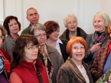 Foto von 10 Personen von der Mal·gruppe in Almoshof., Bild © Hanne Junker