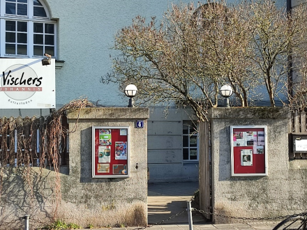 Foto vom Eingang vom Vischers Kultur·laden in der Hufeland·straße in Nürnberg., Bild © Stadt Nürnberg