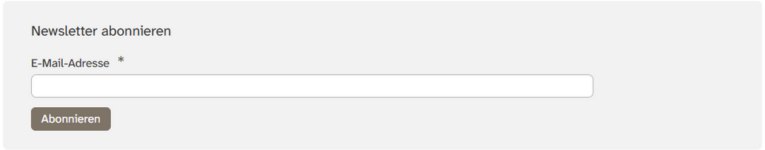 Ein Screenshot des Formulars der Newsletteranmeldung., Bild © KUF
