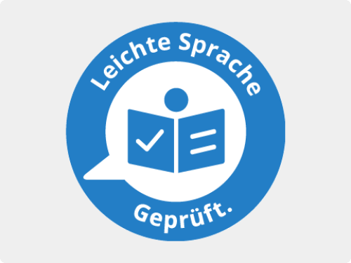 Das Label von der Stadt Nürnberg für geprüfte Leichte Sprache. © Stadt Nürnberg