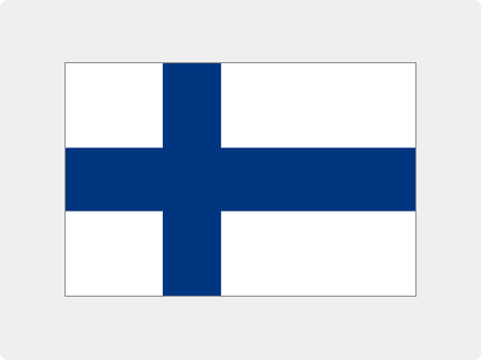 Das Bild zeigt die Flagge von dem Land Finnland.