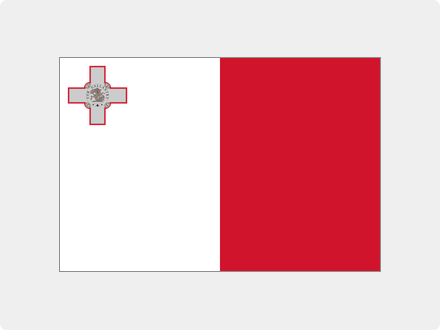 Das Bild zeigt die Flagge von dem Land Malta.