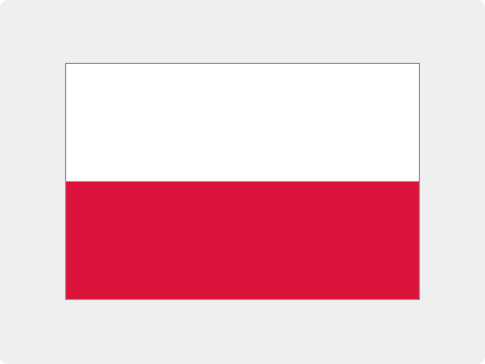 Das Bild zeigt die Flagge von dem Land Polen.