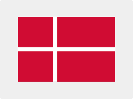 Das Bild zeigt die Flagge von dem Land Dänemark.