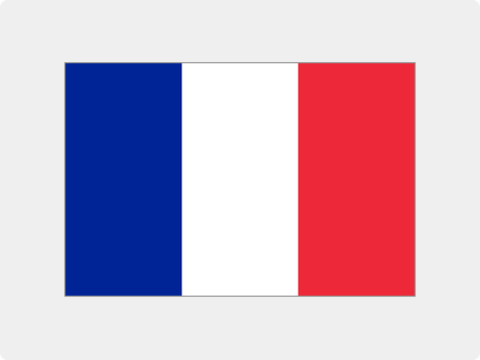 Das Bild zeigt die Flagge von dem Land Frankreich.