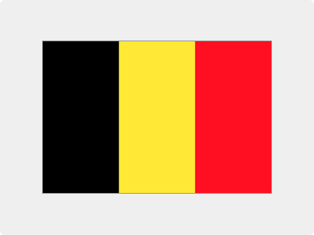 Das Bild zeigt die Flagge von dem Land Belgien.