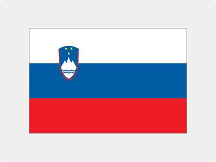 Das Bild zeigt die Flagge von dem Land Slowenien.