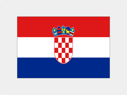 Das Bild zeigt die Flagge von dem Land Kroatien.