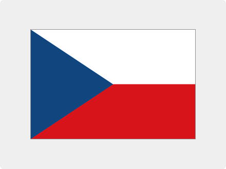 Das Bild zeigt die Flagge von dem Land Tschechien.