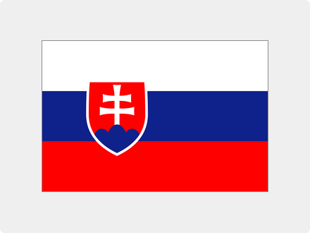 Das Bild zeigt die Flagge von dem Land Slowakei.