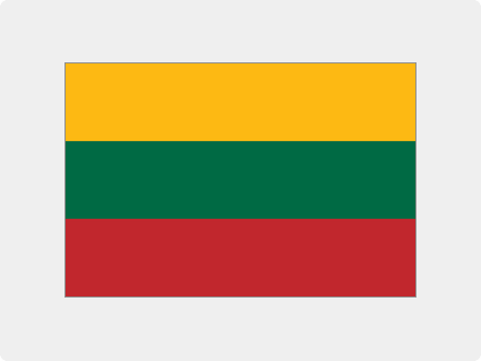 Das Bild zeigt die Flagge von dem Land Litauen.